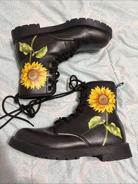 Bohemian Sunflower Boots